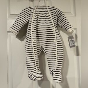 Nordstrom Black and White Striped Footie